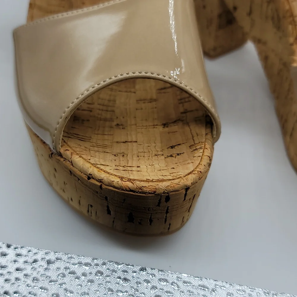 Stella McCartney patent leather/cork sandals Size 40 - Picture 10 of 12
